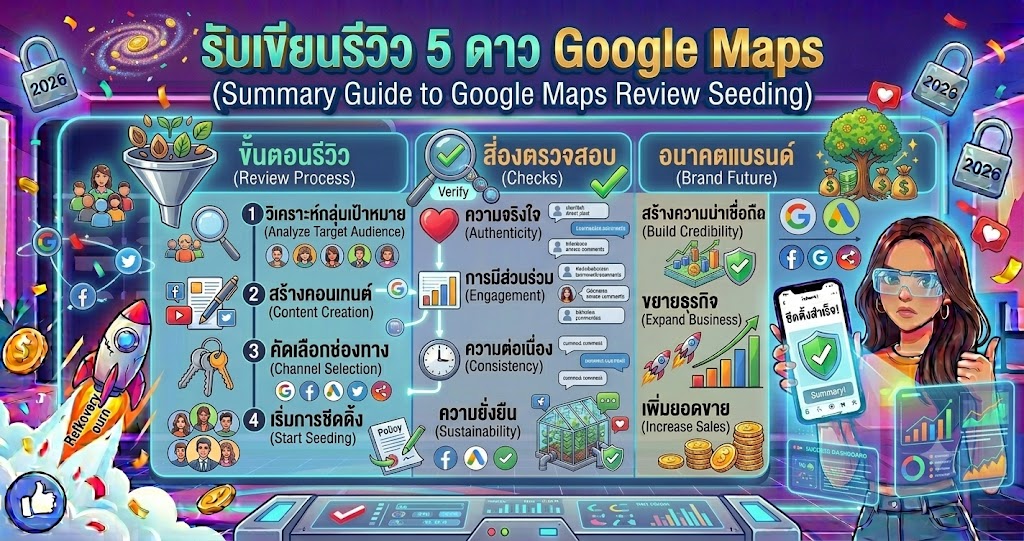 รับเขียนรีวิว 5 ดาว Google Maps